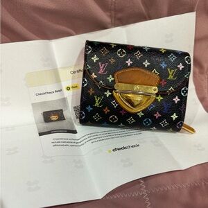 Louis Vuitton Portefeuillie Joy Trifold wallet- Black Murakami.